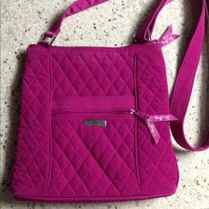 Vera Bradley Quilted Magenta Crossbody Mailbag